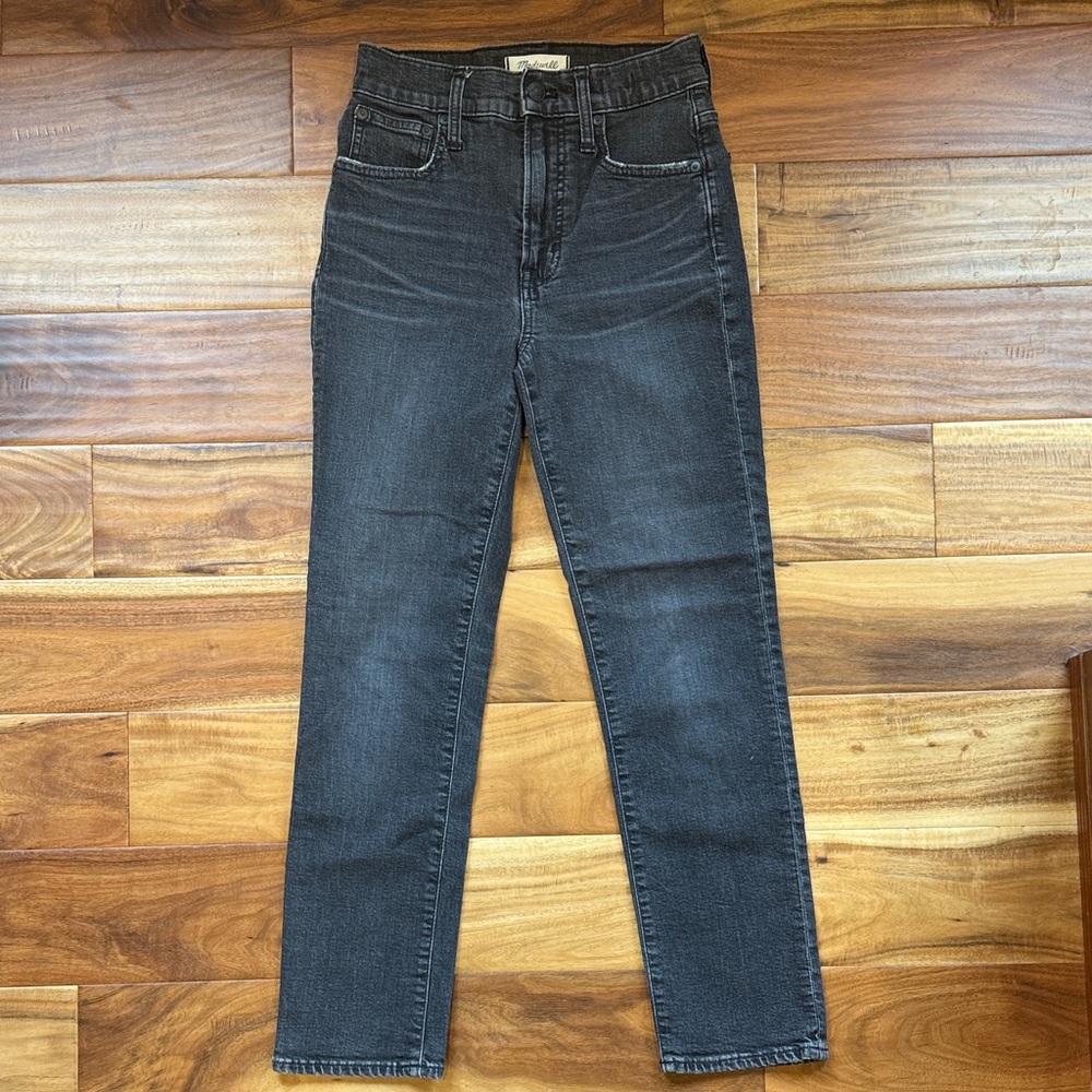 Madewell The Perfect Vintage Crop Jean in Dark Wash size 24 style #AA892